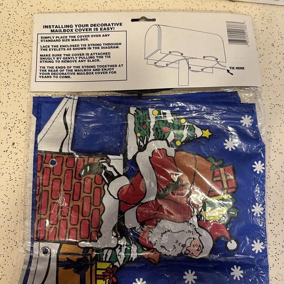 Merry Christmas Mailbox Cover Christmas Yard Decoration Santa NEW Vintage - Picture 5 of 5